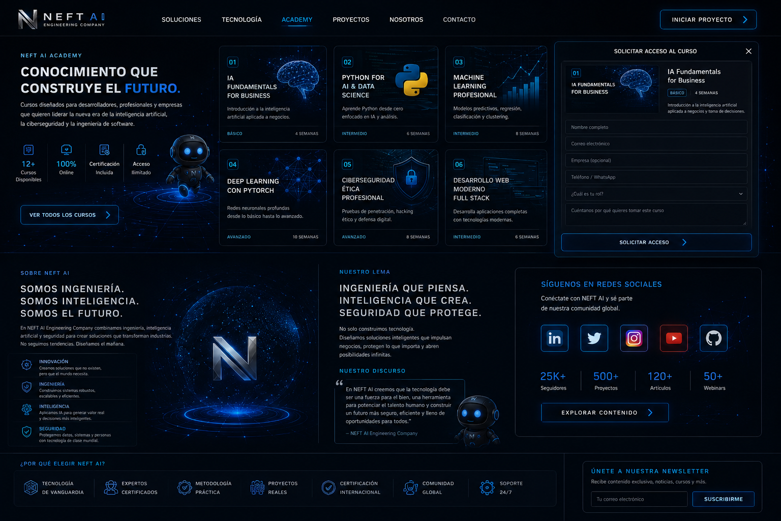 Concepto visual NEFT AI Academy